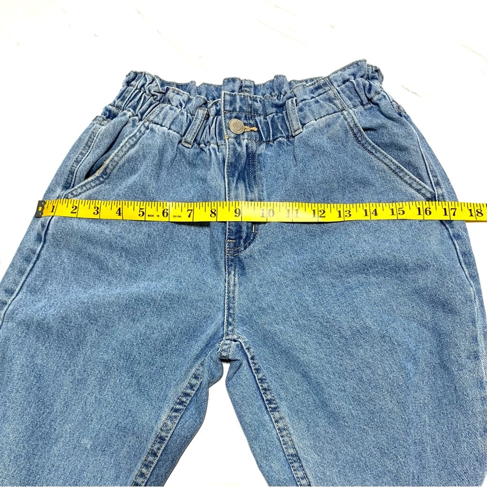 Bluenotes Like New Women’s Light Blue Wash High Rise Paperbag Straight Leg - Picture 11 of 14